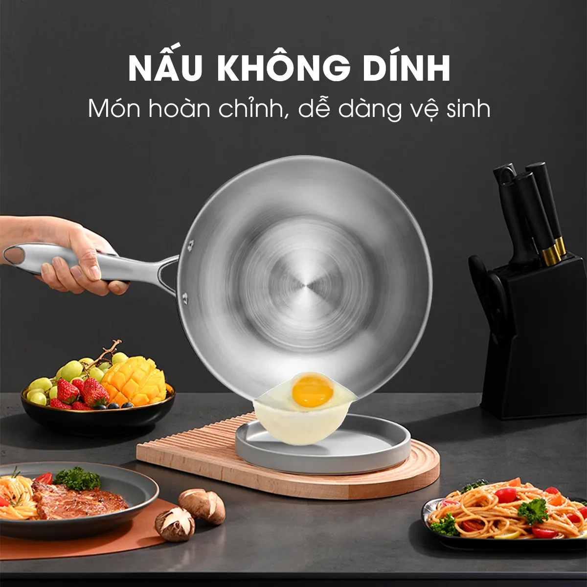 Chọn mua chảo inox chống dính từ thương hiệu Kalite