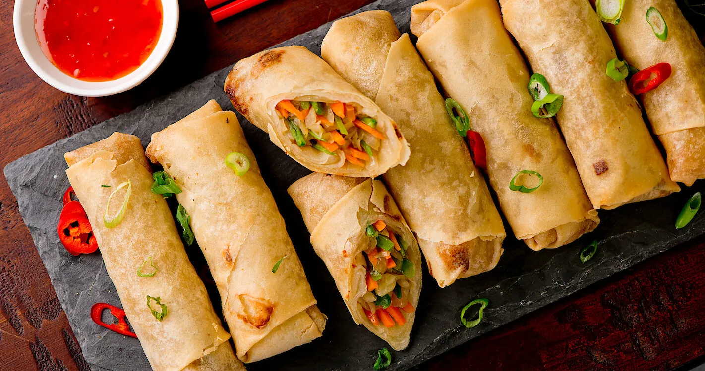 Nem chay rau củ chiên giòn rụm