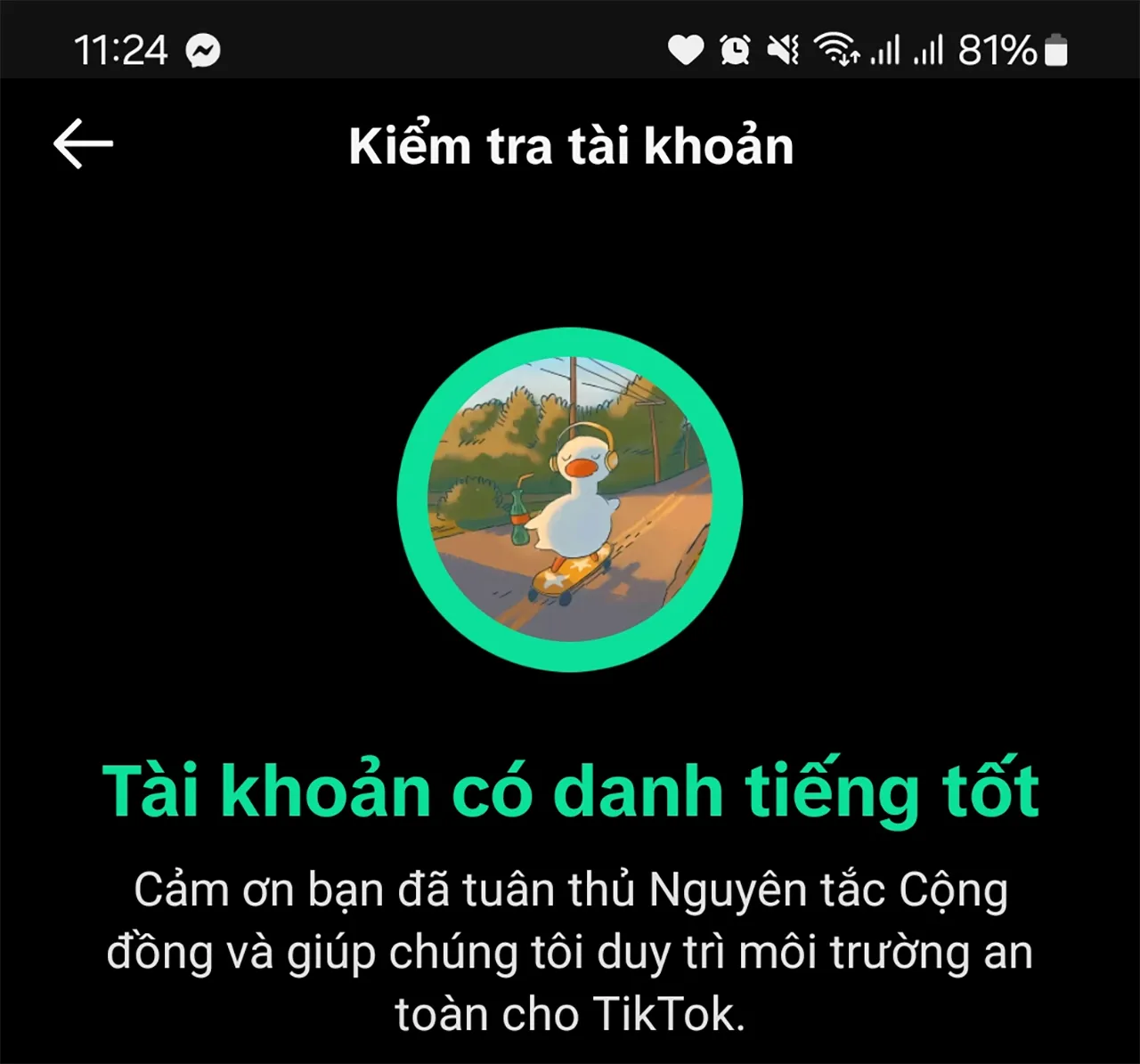 Chi tiết kết quả kiểm tra vi phạm TikTok