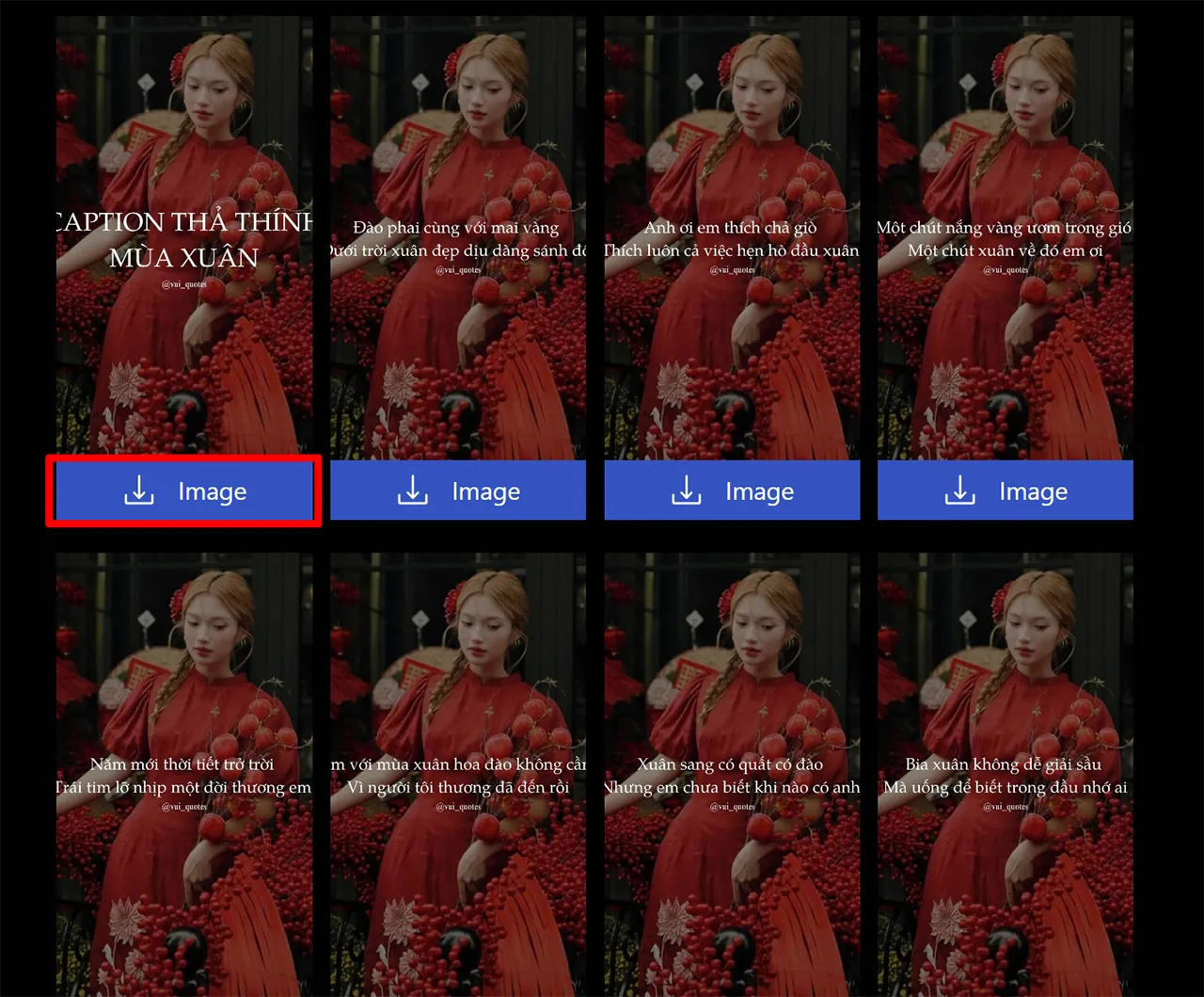 Chọn ảnh Instagram để tải về máy tính