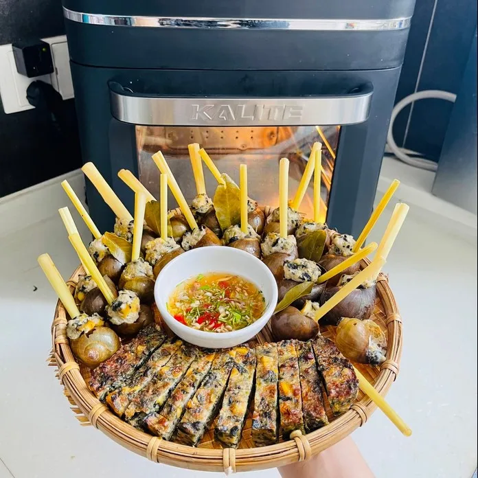Chả ốc lá lốt sau khi nướng