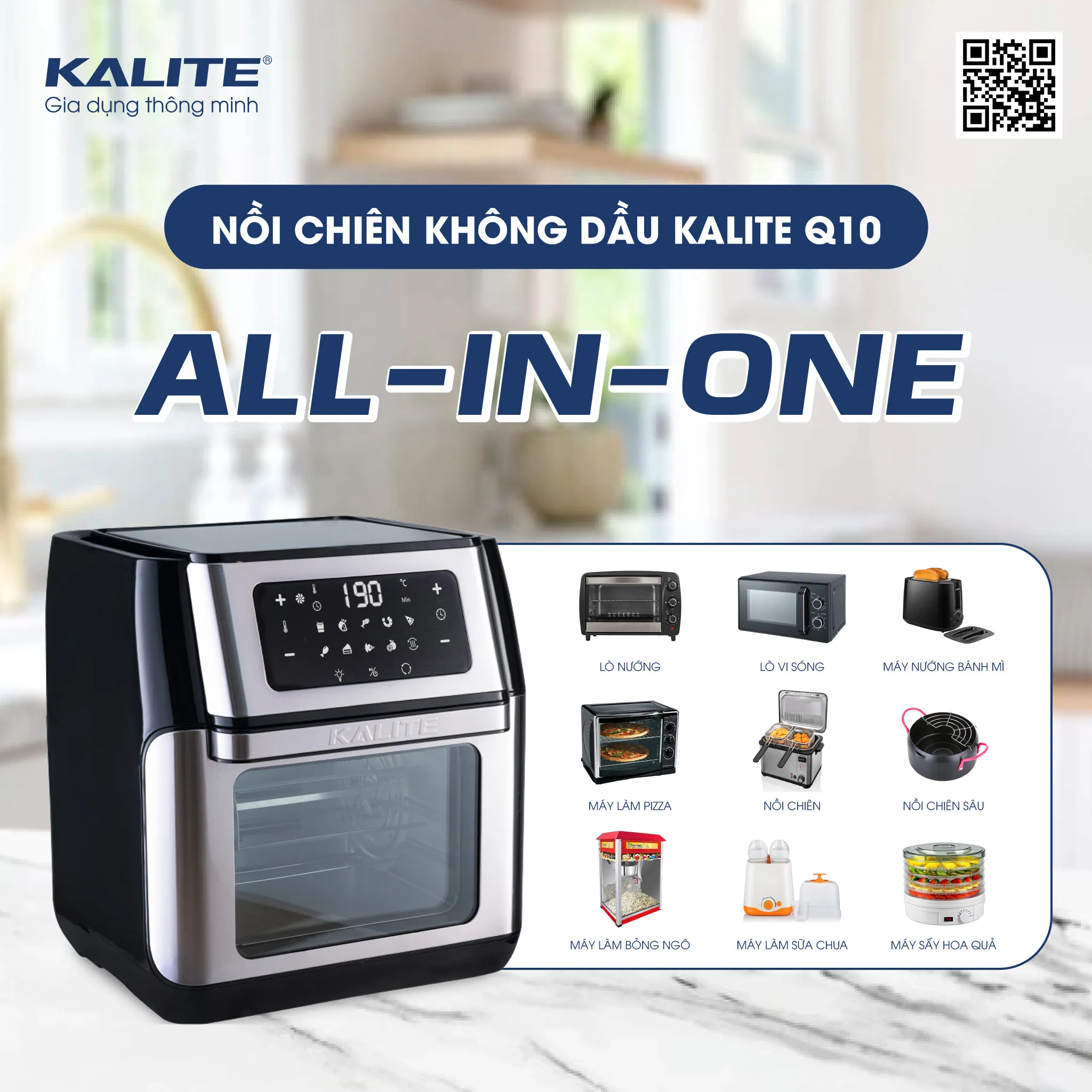 Nồi chiên không dầu Kalite Q10