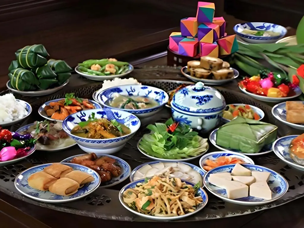 Mâm cỗ tất niên đặc trưng miền Trung