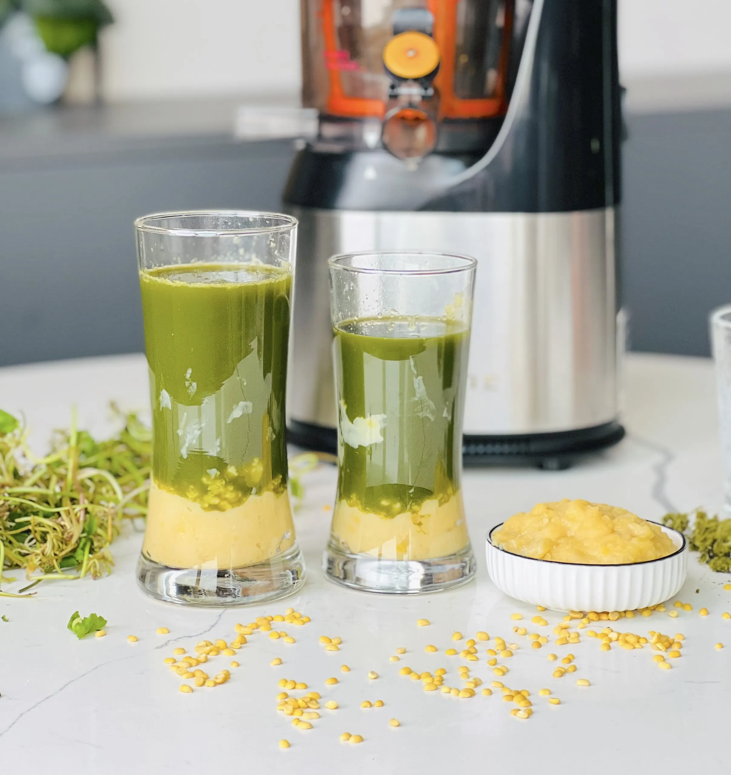 Nước ép rau má đậu xanh cốt dừa hấp dẫn