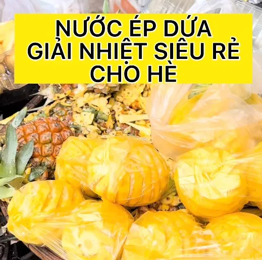 Ly nước ép dứa tươi mát